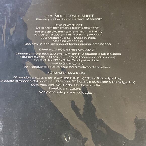 - Donna Karan Silk Indulgence Cotton/Silk Flat Sheet, king. Color: Platinum - Picture 4 of 5